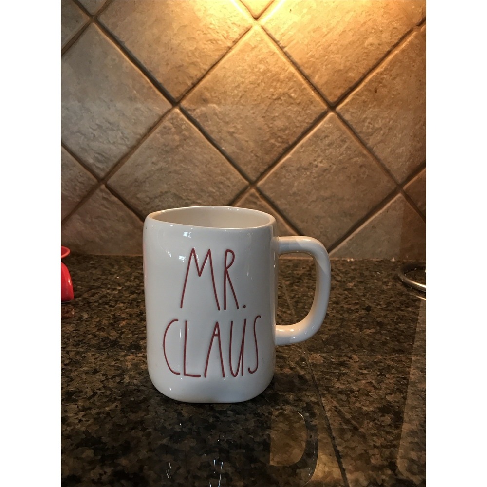 Rae Dunn White "Mr Claus"‎ Mug Artisan Collection by Magenta